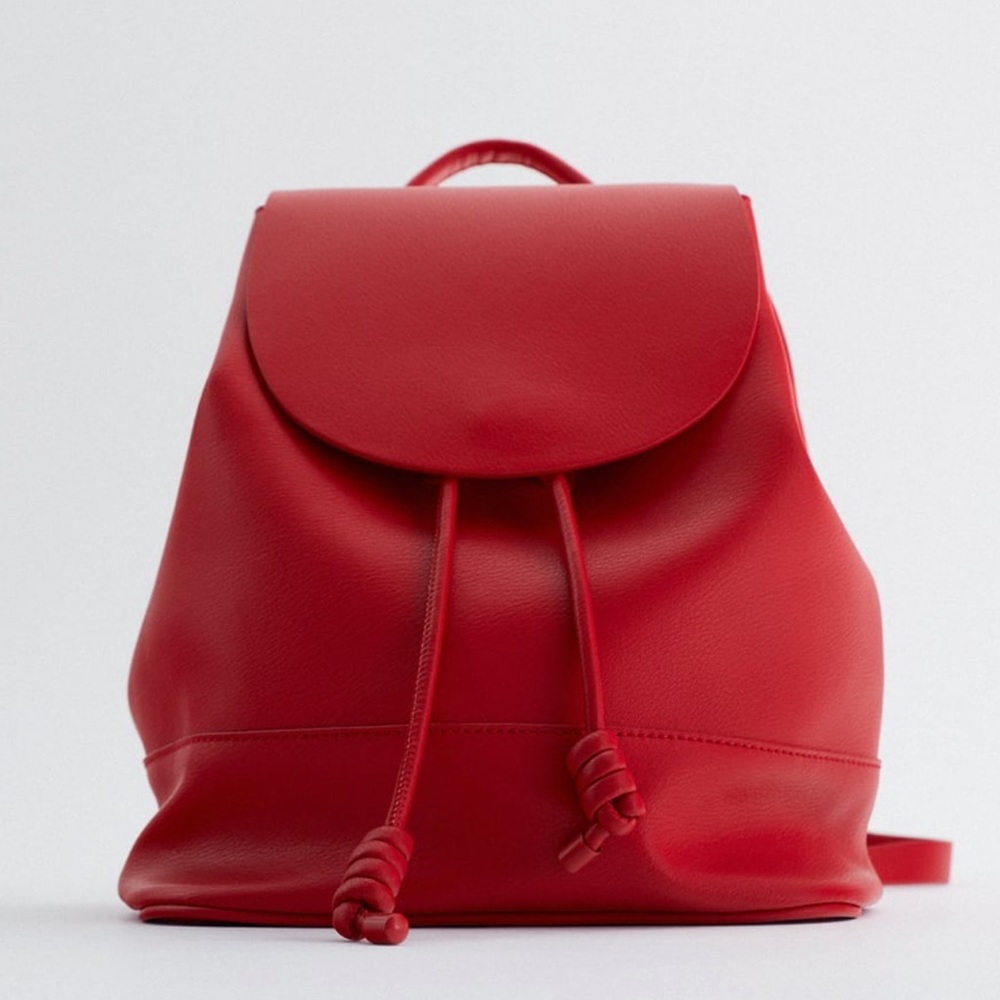 Knotted flap backpack